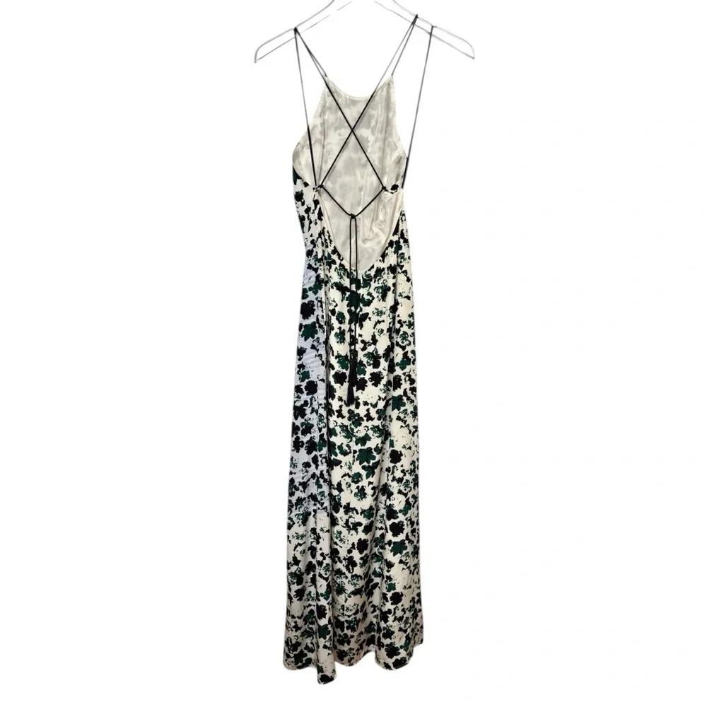 NWT Carmella Silk Floral Open Back Resort Vacation Women’s Maxi Dress Sz 2 - Picture 10 of 14